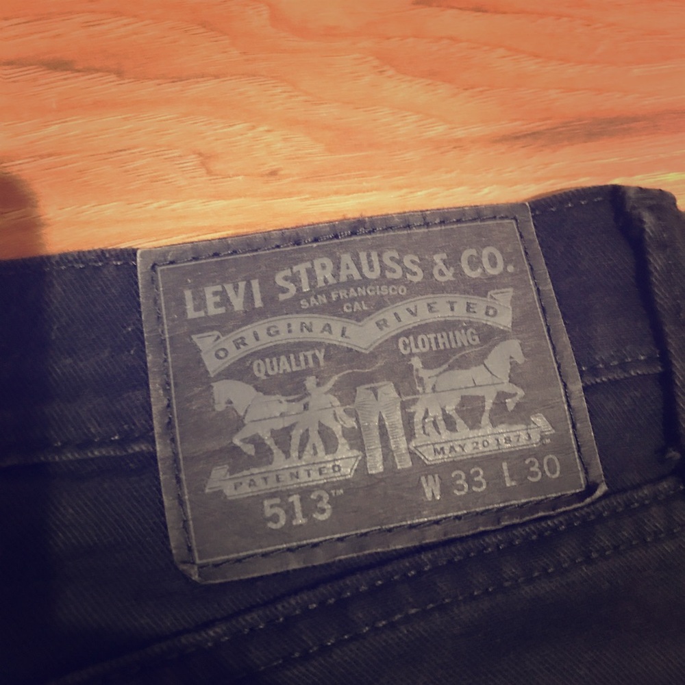 Levi's 513 33x30 Black Jeans